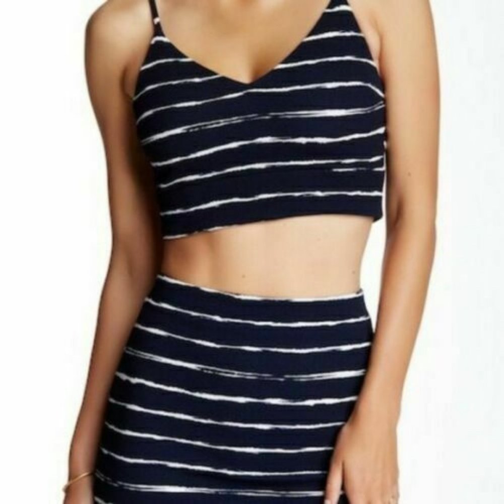 Necessary Objects Painter Stripes Crop Top Tank L